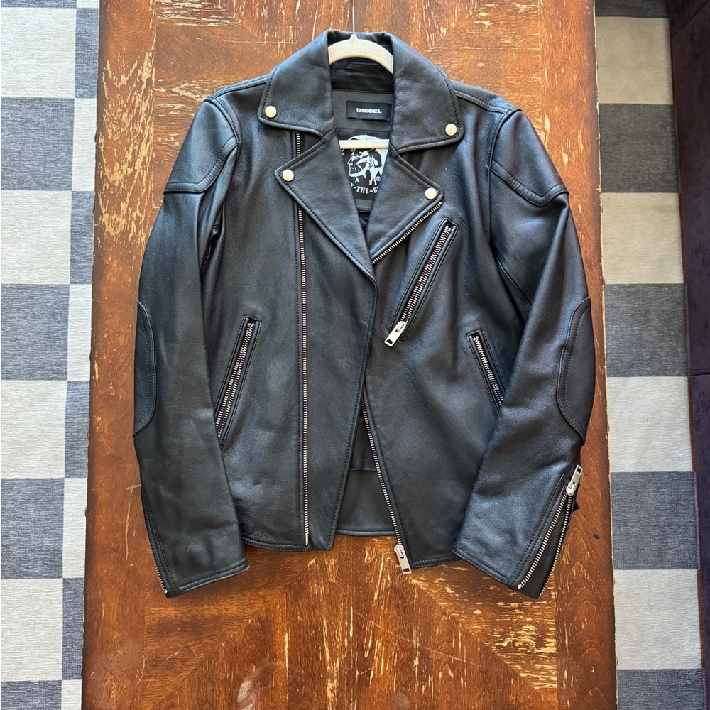 Diesel Dark Leather Moto Jacket